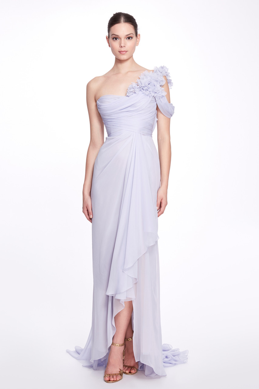 Marchesa Couture Grecian Gown with 3D ...